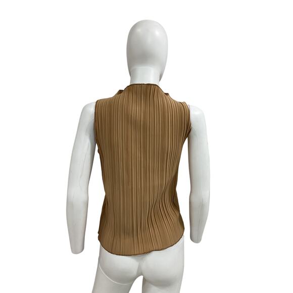 Anine Bing 'Rondi' Tan Polyester Top Size S - Picture 3 of 5